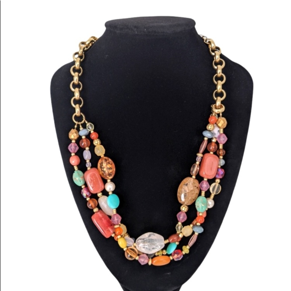 Real Gemstone layered necklace from Lia Sophia